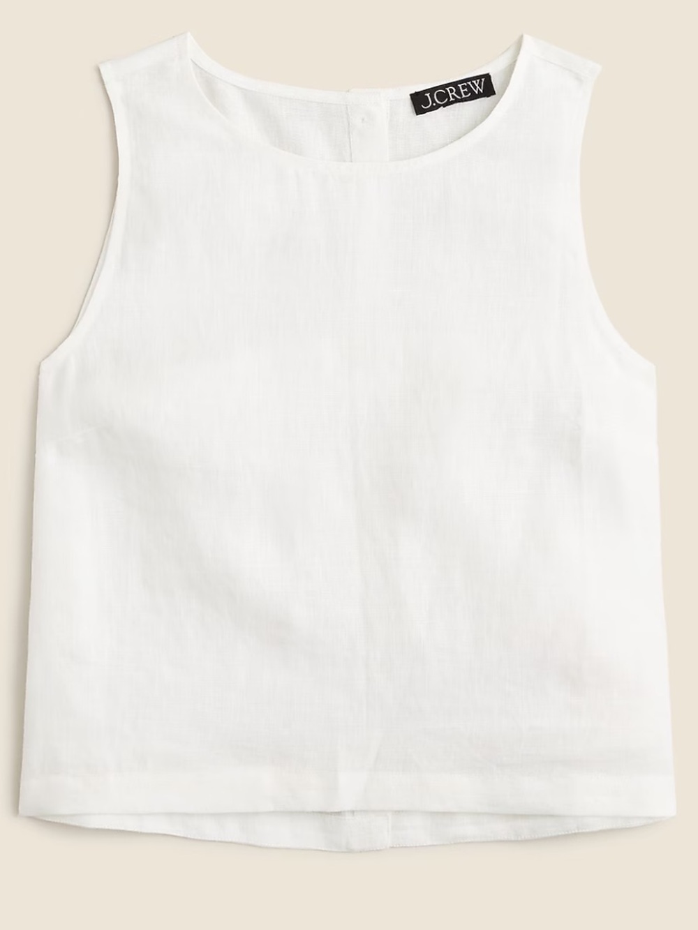 J. Crew Maxine button-back Linen Top
